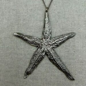 Vintage Amos Pewter Starfish Necklace